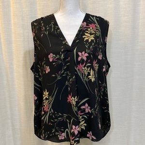 Vince Camino floral sleeveless blouse XL